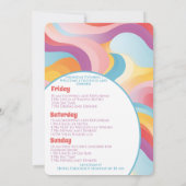 Retro vrijgezellenfeest Dazed And Engaged Kaart (Achterkant)