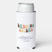 Retro vrijgezellenfeest Disco 70s Dansende Koningi Seltzer Blikjeskoeler (Seltzer Voorkant)