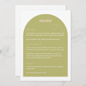 Retro Vrijgezellenfeest Food Wedding Dinner Menu A Kaart (Voorkant / Achterkant)