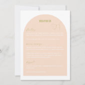 Retro Vrijgezellenfeest Food Wedding Dinner Menu A Kaart (Voorkant)