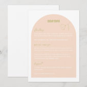 Retro Vrijgezellenfeest Food Wedding Dinner Menu A Kaart (Voorkant / Achterkant)