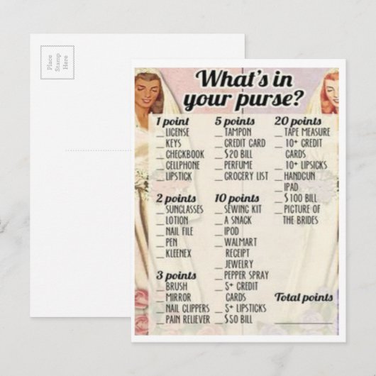 Retro Vrijgezellenfeest game Uitnodiging Briefkaart (Voorkant / Achterkant)