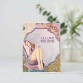 retro Vrijgezellenfeest Tea Party Bewaar de datum Aankondigingskaart (Staand voorkant)