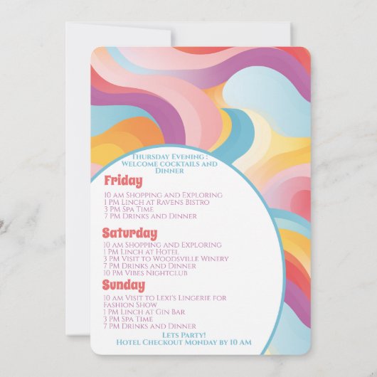 Retro vrijgezellenfeest versuft en verloofd kaart (Achterkant)