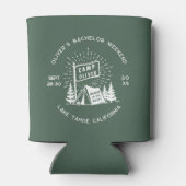 Retro vrijgezellenfeest weekend in de bossen | Gro Blikjeskoeler (Achterkant)