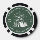 Retro vrijgezellenfeest weekend in de bossen | Gro Poker Chips (Achterkant)