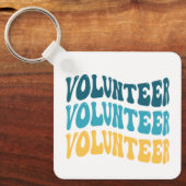 Retro Vrijwilliger Sleutelhanger (Voorkant)