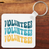 Retro Vrijwilliger Sleutelhanger (Achterkant)