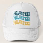Retro Vrijwilliger Trucker Pet (Voorkant)
