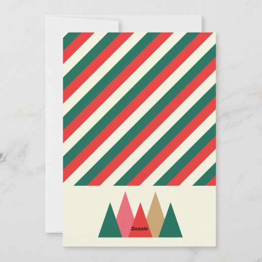 Retro Vrolijk en Bright Arch Foto Kerstmis Feestdagenkaart (Achterkant)