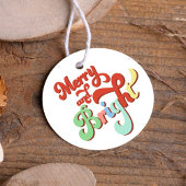 Retro vrolijk en helder kerstpakket bedankjes labels