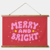 Retro vrolijk en helder vakantieontwerp hangend wandkleed (Voorkant)