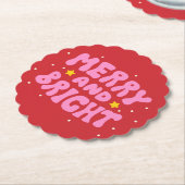 Retro vrolijk en helder vakantieontwerp kartonnen onderzetters (Gekanteld)