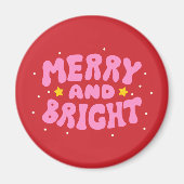 Retro vrolijk en helder vakantieontwerp magneet (Voorkant)