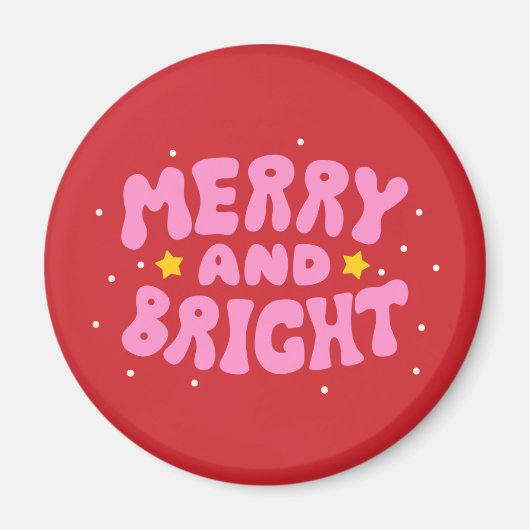 Retro vrolijk en helder vakantieontwerp magneet (Voorkant)