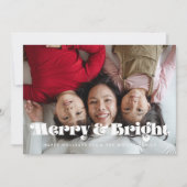 retro vrolijk en heldere kerstfoto feestdagenkaart (Voorkant)