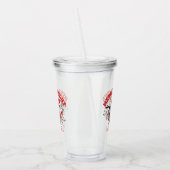 Retro vrolijk en vrolijk kerstfeest acryl drinkbeker (Links)