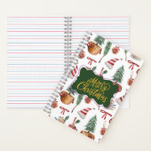 Retro vrolijk kerst dagboek notitieboeken (Binnen)