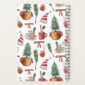 Retro vrolijk kerst dagboek notitieboeken (Achterkant)