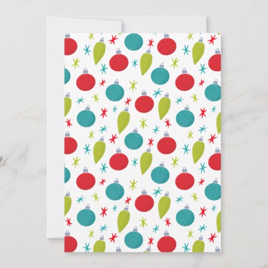 Retro vrolijk kerst foto collage kaart (Achterkant)