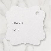  retro Vrolijk Kerstfeest echte gouden folie Bedankjes Labels (Achterkant)