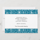 Retro Vrolijk Kerstfeest Familiefoto Feestdagenkaart (Achterkant)