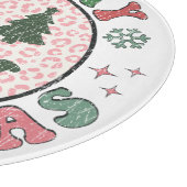 Retro Vrolijk Kerstfeest Glimlach gezicht Snijplank (Hoek)