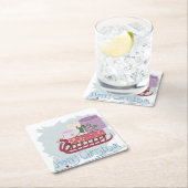 Retro. Vrolijk kerstfeest! Kartonnen Onderzetters (Insitu)