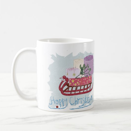 Retro. Vrolijk kerstfeest! Koffiemok (Links)