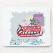 Retro. Vrolijk kerstfeest! Muismat (Voorkant)