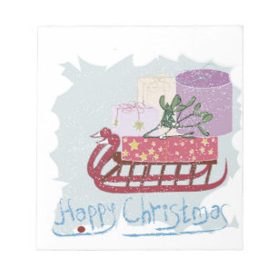 Retro. Vrolijk kerstfeest! Notitieblok