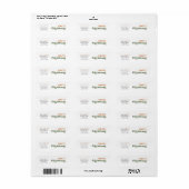 Retro vrolijk kerstfeest retouradres etiket (Full Sheet)