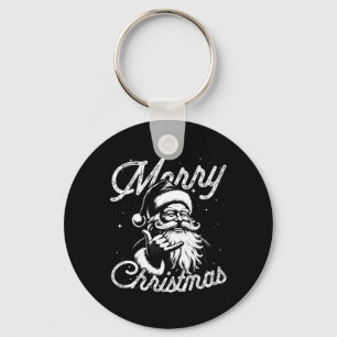 Retro Vrolijk Kerstfeest Santa Shaka Hawaiian Surf Sleutelhanger