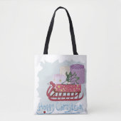 Retro. Vrolijk kerstfeest! Tote Bag (Voorkant)