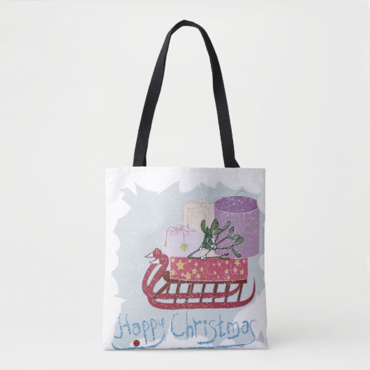 Retro. Vrolijk kerstfeest! Tote Bag (Voorkant)