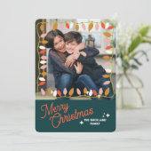 Retro Vrolijk Kerstkaart Een Afbeelding (Staand voorkant)