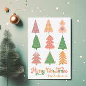 Retro Vrolijk Kerstmis Een Foto Feestdagenkaart