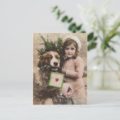  retro vrolijk kerstvakantie briefkaart (Staand voorkant)