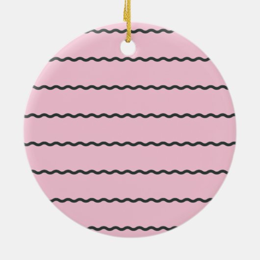 Retro Vrolijk & Roze Waterverf Sinterklaas Keramisch Ornament (Achterkant)