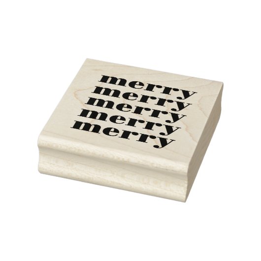 Retro "vrolijke" kerst rubberstempel (Stempel)