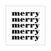 Retro "vrolijke" kerst rubberstempel (Afrduk)