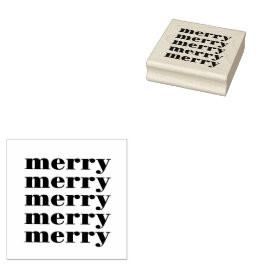 Retro "vrolijke" kerst rubberstempel