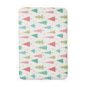 Retro Vrolijke kerstbomen Leuk vakantiepatroon Badmat (Voorkant Verticaal)