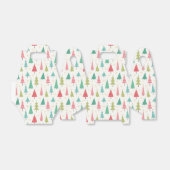 Retro Vrolijke kerstbomen Leuk vakantiepatroon Bedankdoosjes (Uitgevouwen)
