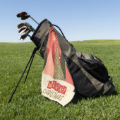Retro/ Vrolijke Kerstboom Golfhanddoek (Groen)