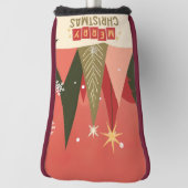 Retro/ Vrolijke Kerstboom Golfheadcover (Draai 90)