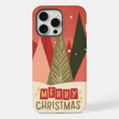 Retro/ Vrolijke Kerstboom iPhone Hoesje (Achterkant)