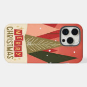 Retro/ Vrolijke Kerstboom iPhone Hoesje (Achterkant horizontaal)