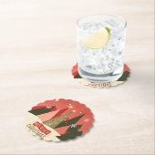 Retro/ Vrolijke Kerstboom Kartonnen Onderzetters (Insitu)