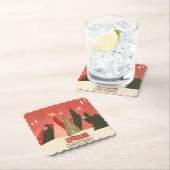Retro/ Vrolijke Kerstboom Kartonnen Onderzetters (Insitu)